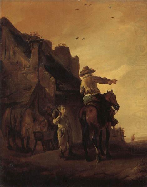 Philips Wouwerman A Rider Conversing with a Peasant oil painting picture